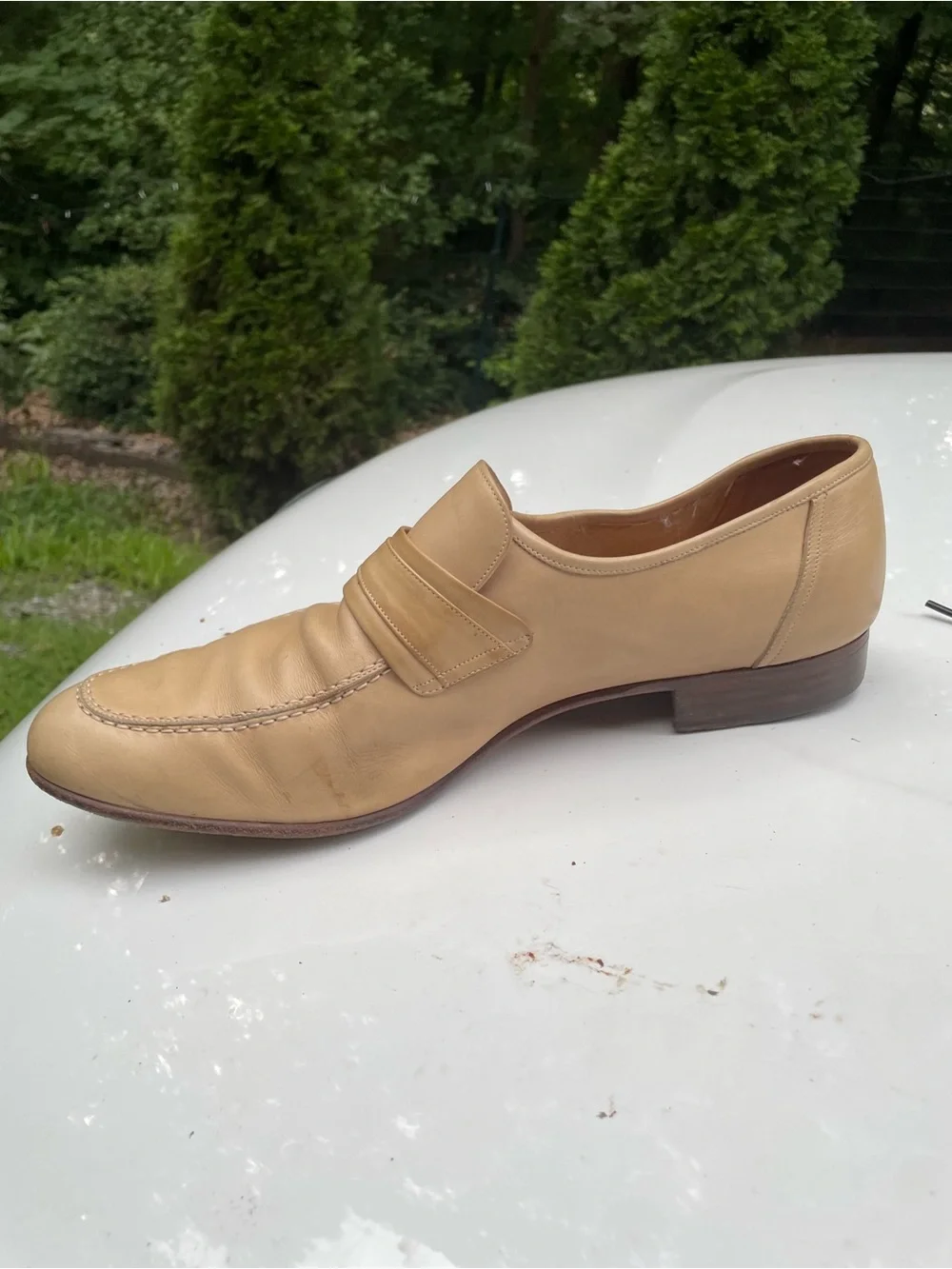 Christian Dior Vintage Mens Leather Loafers Size 13 Medium